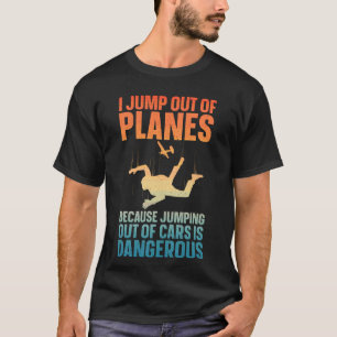 Lustiges Fallschirmspringer-Design für Männer Frau T-Shirt