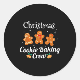 Lustiges Familien-Weihnachts-T-Shirt Kekse Backen Runder Aufkleber