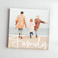 Lustiges Familienfoto Moderne Coole Typografie Mag