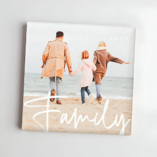 Lustiges Familienfoto Moderne Coole Typografie Mag Magnet