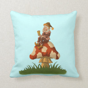 lustiges Fantasiekissen Toadstool Gnome Kissen