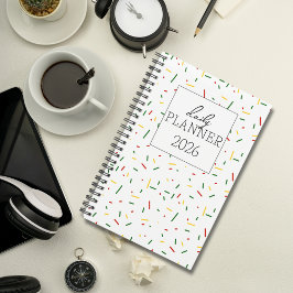 Lustiges farbenfrohes modernes Muster Täglich Zurü Planer