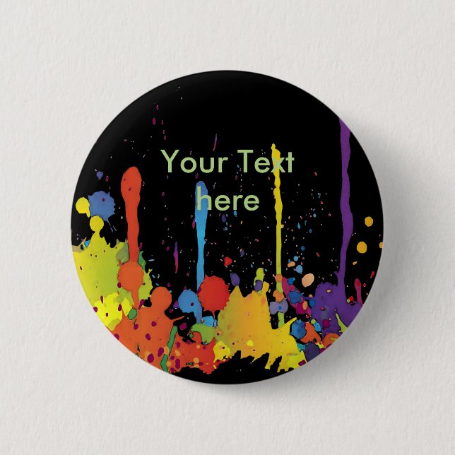 LUSTIGES FARBspritzen II + Ihr backgr. u. Text Button (Vorderseite)