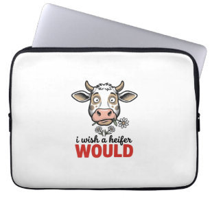 Lustiges Färse Kuh Vintage Gravur Shirt Design_1 Laptopschutzhülle