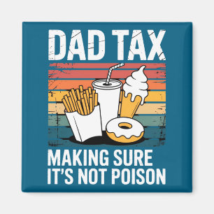 Lustiges Fast Food Ison Tester Geschenk Retro Papa Magnet