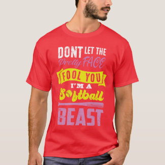 Lustiges Fastpitch-Mädchen-Catcher-Softball-Spiel- T-Shirt