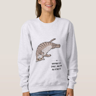 Lustiges Faules-Katze-T-Shirt – „Ich bin nicht fau Sweatshirt