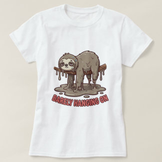 Lustiges Faules Schmelzendes Faultier Cartoon T-Sh T-Shirt