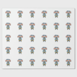 Lustiges Faultier - Alle Augen auf mich - Vintage- Geschenkpapier