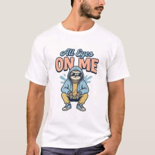 Lustiges Faultier, alle Augen auf mich, vintage Ve T-Shirt
