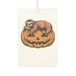 Lustiges Faultier auf Halloween-Kürbis Essential T Autolufterfrischer