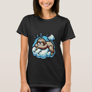 Lustiges Faultier Auf Wolke Zzz Wolke T-Shirt