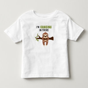 Lustiges Faultier, das an einem Baum hängt, Kinder Kleinkind T-shirt