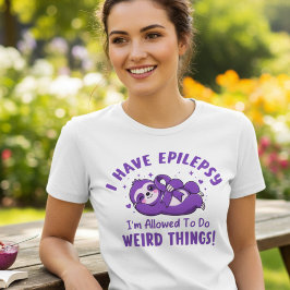 Lustiges Faultier Epilepsie-Bewusstseinsgeschenk Tri-Blend Shirt
