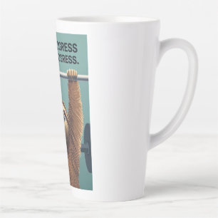 Lustiges Faultier-Gym-Motivationsposter - Langsame Milchtasse