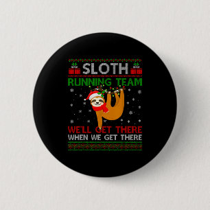 Lustiges Faultier Laufteam Weihnachtsbeleuchtung H Button