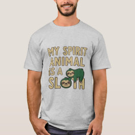 Lustiges Faultier Spirit Animal T-Shirt Herren Bas