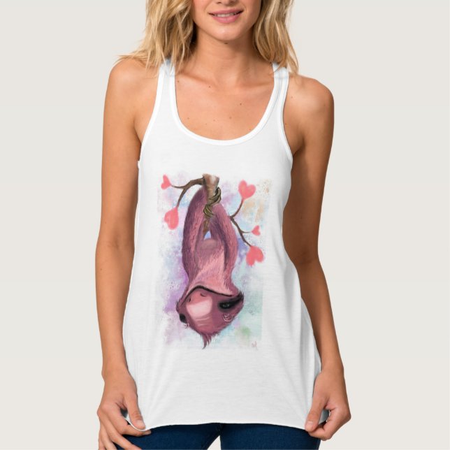 Lustiges Faultier Tank Top (Vorderseite)