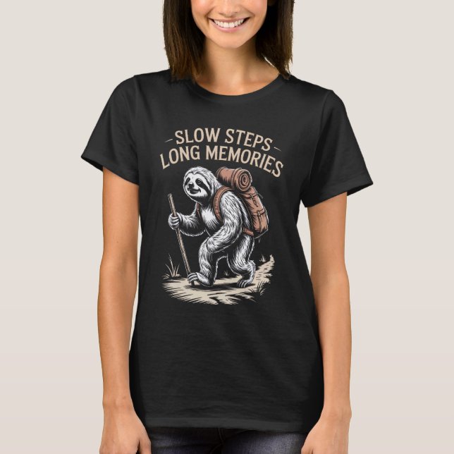 Lustiges Faultier-Wanderteam 3 T-Shirt (Vorderseite)