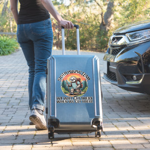 Lustiges Faultier-Wanderteam wir werden ankommen, Aufkleber