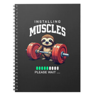 Lustiges Faultier Workout Fitnessstudio Fitness Ge Notizblock