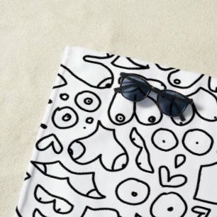 Lustiges feministische Baby Strandtuch