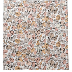 lustiges feministisches Design Duschvorhang