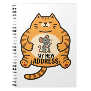 Lustiges Fettkatze- und Maus-Notizbuch - Meine neu Notizblock