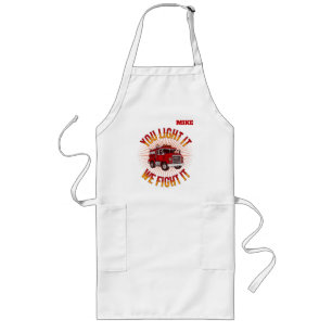 Lustiges Feuerwehrhaus-Kochen Lange Schürze