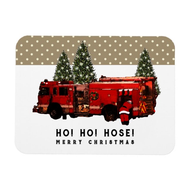 Lustiges Feuerwehrmann-Feiertagsgeschenk Magnet (Horizontal)
