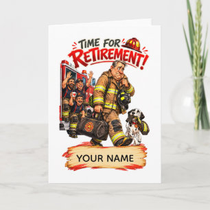Lustiges Feuerwehrmann-Rentengeschenk Karte