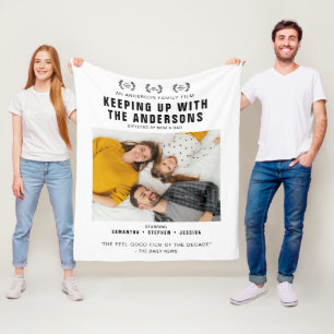 Lustiges Filmplakat-Stil Foto Filmnacht Fleecedecke