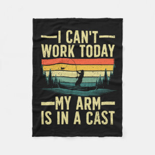 Lustiges Fischen für Männer Frauen Fischer Arm Gus Fleecedecke