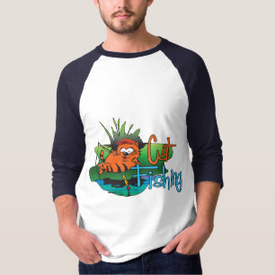 Lustiges Fischen - Katzen-Fischen T-Shirt
