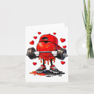 Lustiges Fitness-Studio Herz Gewichtheben Fitness  Karte
