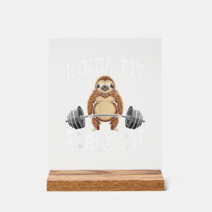 Lustiges Fitness-Training irgendwie Fit Irgendwie  Acrylschild