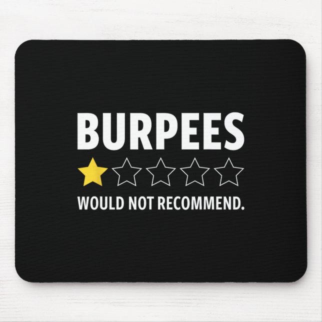 Lustiges Fitnessstudio Burpees Bodybuilding Gewich Mousepad (Vorne)