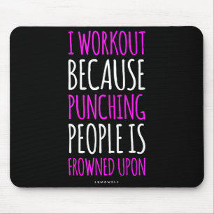 Lustiges Fitnessstudio S_ Ich trainiere, weil ich  Mousepad
