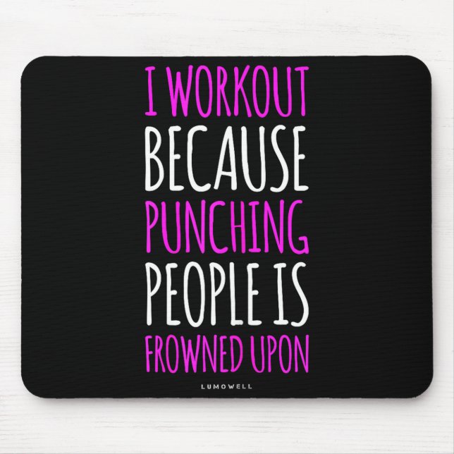 Lustiges Fitnessstudio S_ Ich trainiere, weil ich  Mousepad (Vorne)