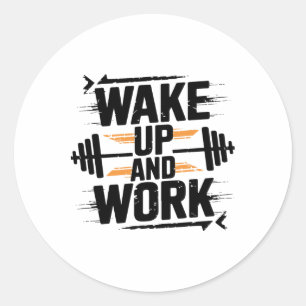 Lustiges Fitnessstudio-Workout Fitness Bodybuildin Runder Aufkleber