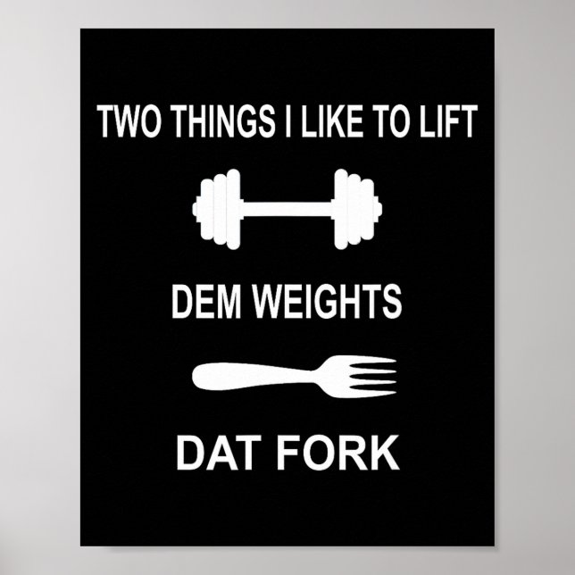Lustiges Fitnessstudio-Zitat Training - Zwei Dinge Poster (Vorne)