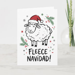 Lustiges Fleece-Navidad-Schaf Weihnachten