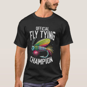 Lustiges Fliegenbinden Forellen-Angeln Fly Casting T-Shirt