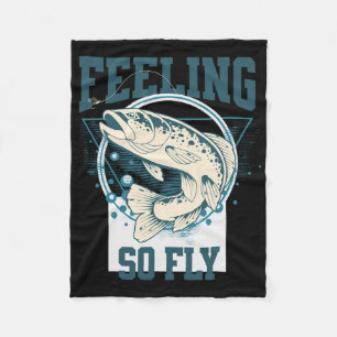 Lustiges Fliegenfischer-Shirt für Angler Fleecedecke