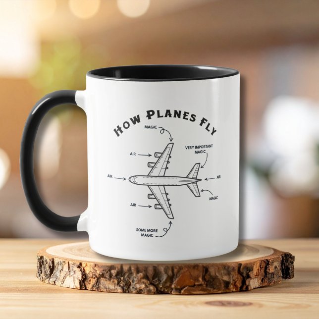 Lustiges Flugzeug für Piloten oder Flugpersonal: W Tasse (Von Creator hochgeladen)