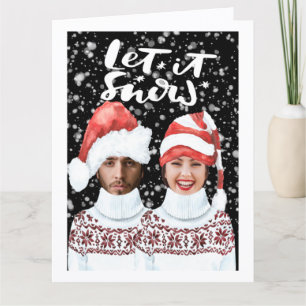 Lustiges Foto Personalisiertes Weihnachten Lass es Karte
