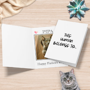 Lustiges Foto von der Katze, der dieser Mensch geh Karte