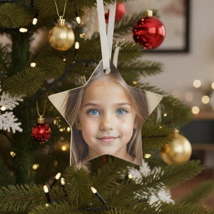 Lustiges FOTO Weihnachtsstern personalisieren Ornament