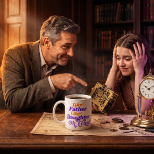 Lustiges Foto wie Vater so Tochter anpassen Jumbo-Tasse