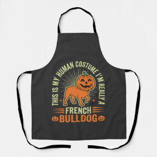 Lustiges Französische Bulldogge Halloween-Mensch K Schürze